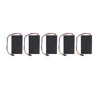 AAA Battery Holder Case Box with ONOFF Switch 3 x AAA Battery Storage for Electronic Toys Household Appliances Black Plastic 5pcs (Dupont head)
