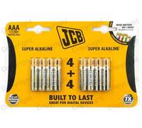 AAA Battery JCB Super Alkaline Card of 4 + 4