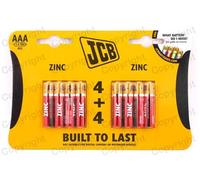 AAA Battery JCB Super Heavy Duty Zinc Chloride Card of 4 + 4