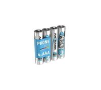 ANSMANN AAA DECT Phone Batteries [Pack of 4] Rechargeable 800 mAh NiMH High Capacity AAA Type Size Battery For DECT Cordless / Portable Phones