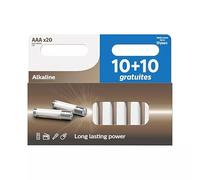 AAA/LR03 Alkaline Battery, Pack of 20, 30% More Durability, Ideal for Everyday High Consumption Devices