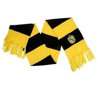 AAA Merchandise Harry Potter Hufflepuff Scarf - Bold Yellow and Black Stripes, Soft Knit Winter Accessory for Adults and Teens, Cosplay Costume or Gift for Fans