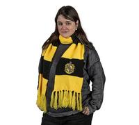 AAA Merchandise Harry Potter Hufflepuff Scarf - Bold Striped House Crest Design - Knitted Wizarding World Accessory - HP Gifts for Men Women Adults Kids