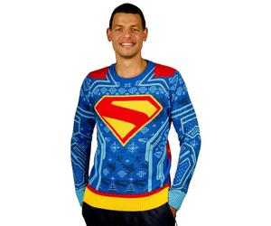 AAA Merchandise Superman: 2025 Christmas Jumper (UK, Alpha, XXL, Regular, Regular) Blue