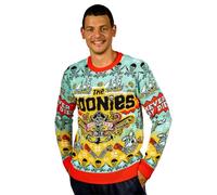 AAA Merchandise The Goonies: Christmas Jumper (UK, Alpha, L, Regular, Regular) Blue