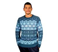 AAA Merchandise Warhammer 40,000: Space Wolves Christmas Jumper (UK, Alpha, L, Regular, Regular) Blue