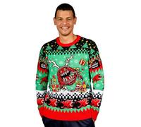 AAA Merchandise Warhammer 40,000 Squig Christmas Jumper - Premium Green Knitted Sweater, Unisex for Ork Fans, Tabletop Gamers & Collectors