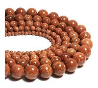 AAA Natural 1 Strand Golden Sandstone Gemstone Beads for Jewelry Making |6 mm Sandstone Round Beads | Sandstone Plain Round Loose Beads |15" Strand | Bracelet Necklace Making Ball Beads