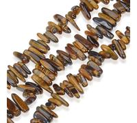 AAA Natural Tiger Eye Gemstones Smooth Tooth-Shaped Free-Form Loose Beads ~23x7mm Beads for Jewelry Making (1 Strand~16) GZ5-11 by Adabele Gem