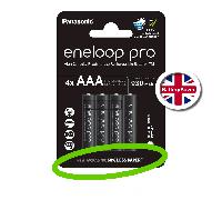 AAA Panasonic eneloop PRO Battery (4 pack) 930mAh 5th Generation BK-4HCDE