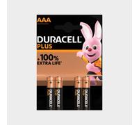 Duracell Plus AAA Battery Alkaline 100% Extra Life Pack of 4 5009378 DU14111