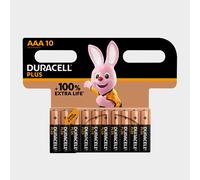 Duracell +100% Plus Power AAA LR03 MN2400 Alkaline Batteries | 10 Pack