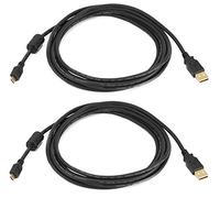 AAA Products Active Pro - Extra Long Gold plated USB Play and charge cable for Sony Playstation 4 / PS4 / PS4 Pro Controller - Length = 3 metres / 9.8 feet - TWO CABLES