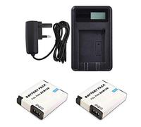 AAA PRODUCTS Battery Charger and 2Pcs Battery for Panasonic Lumix DC-FT7, DMC-FT5, DMC-FT6, DMC-LZ40, DMC-TS5, DMC-TS6 Digital Camera - Replacement for Battery Charger DE-A50 for DMW-BCM13 Battery