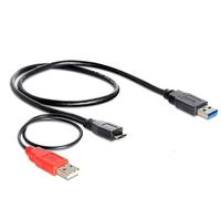 AAA PRODUCTS High Grade - USB 3.0 dual power cable - 2x A male to USB 3.0 Micro B male - Works with Western Digital/WD/Seagate/Clickfree/Toshiba/Samsung/LaCie/Hitachi/Transcend Portable Hard Drives