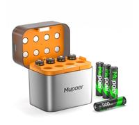 AAA Rechargeable Batteries with Charger,Battery Charger for AA/AAA,8 Pack Triple A NiMH Battery Rechargeable,1.2V 1100mAh High Capacity 3A Solar Light Batteries,Lithium Battery Charger
