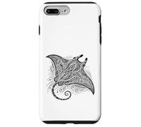 aaaBlack and White Tribal Manta Ray - for Manta Ray Fans Case for iPhone 7 Plus/8 Plus