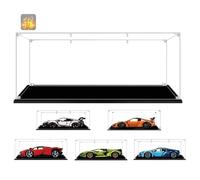 AAABOX 24.4x11.8x7.87in 3mm Large Acrylic Display Case for Lego 1/8 Scale Model Car Lamborghini 42115 Ferrari 42143 McLaren 42172 42083 42056 76139