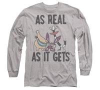 Aaahh Real Monsters As Real As It Gets Mens Long Sleeve T Shirt, Athletic Heather, Small