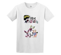 Aaahh Real Monsters Funny Quotes T-Shirt White Mens Tee Unisex Shirt S