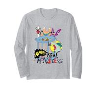 Aaahh!!! Real Monsters Group Trash Can Collage Cartoon Long Sleeve T-Shirt