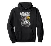 AAARGH YOU MINE Pirate Woman with Halloween Flag Pullover Hoodie