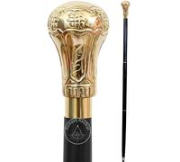 Aaban Nautical Replica of Bat Masterson Brass Knob Handle Walking Cane