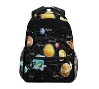 AABAO Unisex Solar System School Backpack, Multicolour, One Size, Space/Astronomy, Space, Multipurpose Backpack for School, College, Work, Travel, Hiking, Camping, Kids, Boys, Girls