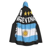 AABBfdg Argentina Flag (2) Unisex Cosplay Costume Halloween Hooded Cape Cloak for Party Dress Up Full-Length Uniform Robe