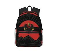 AABBfdg Classic Austria Emblem Backpack, Lightweight Backback for Work & Travel, Casual Laptop Bag Durable Rucksack