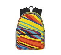 AABBfdg Classic colorful stripes Backpack, Lightweight Backback for Work & Travel, Casual Laptop Bag Durable Rucksack