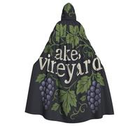 AABBfdg Lakes Vineyard Unisex Cosplay Costume Halloween Hooded Cape Cloak for Party Dress Up Full-Length Uniform Robe