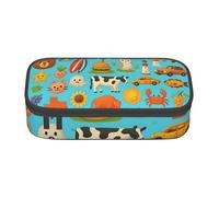 AABBfdg Large Capacity American Icons and Symbols Pencil Case, Makeup Bag, Pencil Bag, Office Supplies, College Essentials
