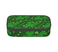 AABBfdg Large Capacity Background st Patrick's Day Glitter Pencil Case, Makeup Bag, Pencil Bag, Office Supplies, College Essentials