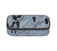 AABBfdg Large Capacity Black Crow Birds Pencil Case, Makeup Bag, Pencil Bag, Office Supplies, College Essentials