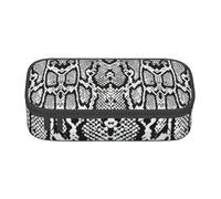 AABBfdg Large Capacity Black White Snake Skin Pencil Case, Makeup Bag, Pencil Bag, Office Supplies, College Essentials