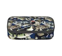 AABBfdg Large Capacity Fish Pattern 1 Pencil Case, Makeup Bag, Pencil Bag, Office Supplies, College Essentials