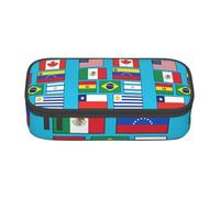 AABBfdg Large Capacity Flags of Various Countries Pencil Case, Makeup Bag, Pencil Bag, Office Supplies, College Essentials