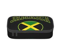 AABBfdg Large Capacity Jamaica Flag Text Pencil Case, Makeup Bag, Pencil Bag, Office Supplies, College Essentials