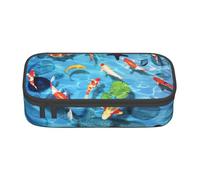 AABBfdg Large Capacity Japanese Koi Fish Pencil Case, Makeup Bag, Pencil Bag, Office Supplies, College Essentials