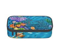 AABBfdg Large Capacity Ocean Sea Turtle Tropical Fish Starfish Pencil Case, Makeup Bag, Pencil Bag, Office Supplies, College Essentials