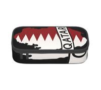AABBfdg Large Capacity Qatar Map Flag Pencil Case, Makeup Bag, Pencil Bag, Office Supplies, College Essentials
