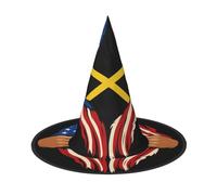 AABBfdg Pack of 2, America and Jamaica Halloween Hat, Witch Hat, Fancy Dress, Cosplay Accessory, Party Decoration, One Size