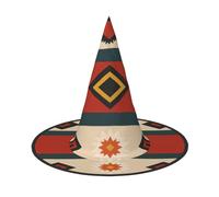 AABBfdg Pack of 2, Geometric Trib Halloween Hat, Witch Hat, Fancy Dress, Cosplay Accessory, Party Decoration, One Size