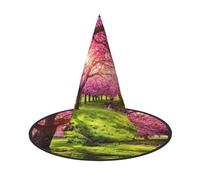 AABBfdg Pack of 2, Pink Blooming Orchard Halloween Hat, Witch Hat, Fancy Dress, Cosplay Accessory, Party Decoration, One Size