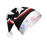 AABBfdg Tennessee state flag LED Santa Hat, Light Up Christmas Hat for Adults, Unisex Santa Cap for Holiday & Party