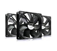 AABCOOLING Black Silent Fan 12 - Silent and Efficient 120mm Fan with 4 Anti-vibration Pads, Cooling Fan, Computer Fan, 12V, Air Cooler, Airflow Fan - Value Pack 3 Pieces 20.9 dB(A), 68 CFM, 1600 RPM
