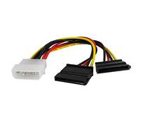 AABCOOLING C24 Molex to 2x SATA Y-Splitter Power Cable - 4-pin Molex to Two 15-pin SATA Adapter for HDD, SSD, CD/DVD - 15cm