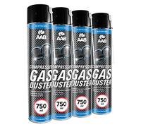 AABCOOLING Compressed Gas Duster 4X 750ml - Air Duster for Cleaning Computer, Can of Air for PC, Keyboard Cleaning Kit, Aerosol Spray