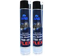 AABCOOLING Compressed Gas Duster Flex 750ml - Set of 2 - Compressed Air with Flexible Tube, Laptop, Keyboard and PC Cleaner